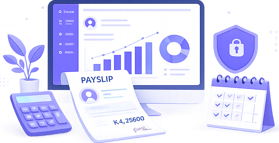 Payroll dashboard illustration